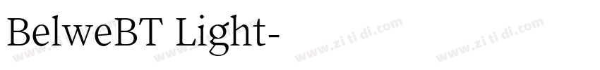 BelweBT Light字体转换